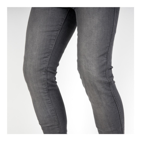 Jeansy motocyklowe OZONE STRIKER SLIM FIT sprany szary