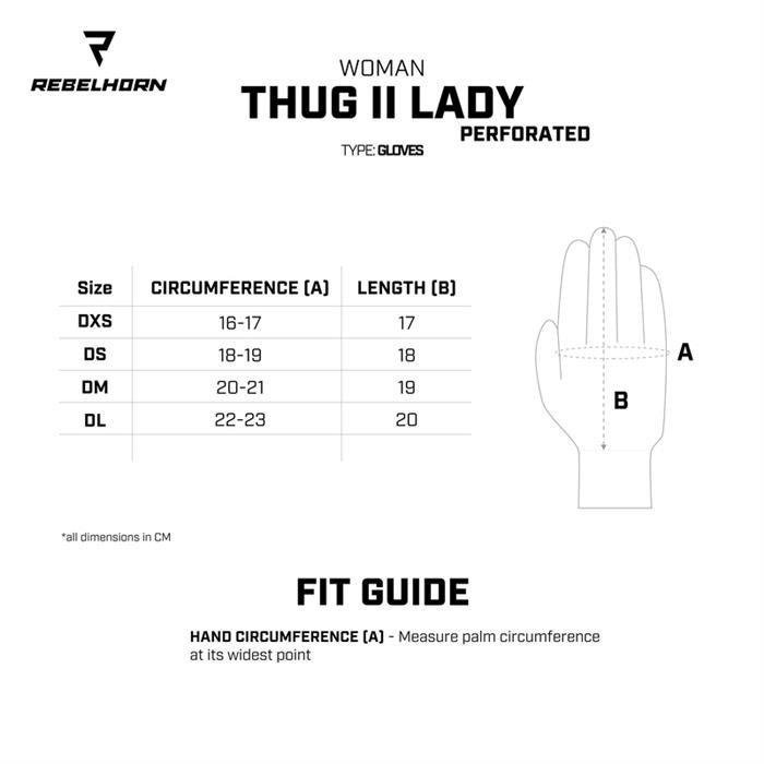 Damskie rękawice motocyklowe miejskie perforowane Rebelhorn THUG  czarny