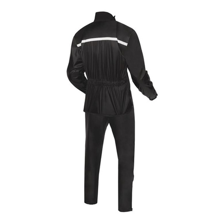 Kombinezon przeciwdeszczowy motocyklowy odblaskowy Rebelhorn RAIN czarny unisex