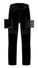 Spodnie motocyklowe tekstylne OZONE UNION II czarne (KRÓTKA NOGAWKA)