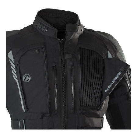 Kurtka motocyklowa tekstylna Rebelhorn PATROL czarny