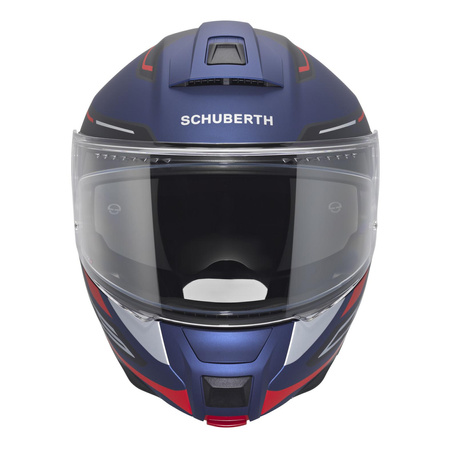 Kask motocyklowy SCHUBERTH C5 ECE OMEGA BLUE niebieski czerwony czarny biały