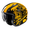Kask motocyklowy otwarty HJC V31 Flame żółty/czarny