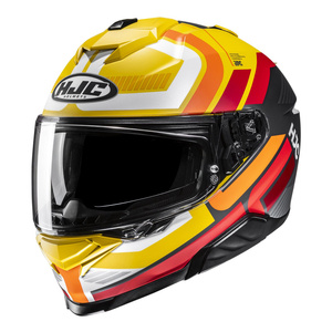 Kask motocyklowy HJC I71N Viz żółty/czerwony