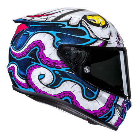 Kask motocyklowy integralny HJC RPHA 12 Kraken biały/niebieski
