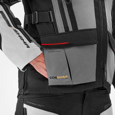 Kurtka motocyklowa SHIMA TRACKER LIGHT GREY szary