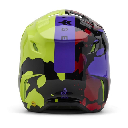 Kask motocyklowy FOX V3 Throttle Fluorescent Yellow