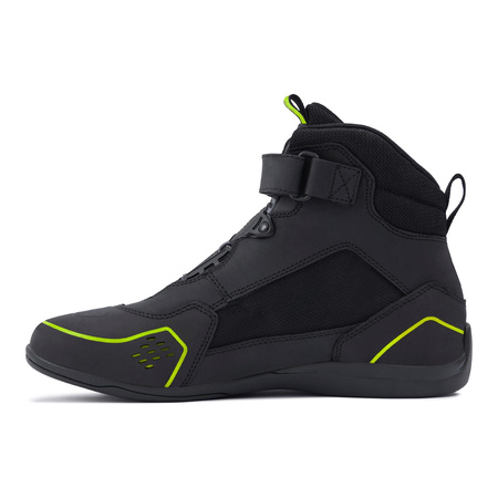 Buty krótkie motocyklowe miejskie/turystyczne Rebelhorn SPARK II czarny-żółty fluo