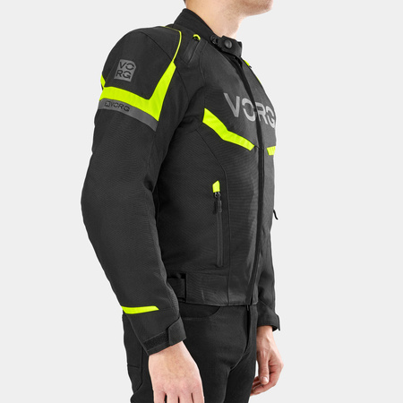 Kurtka motocyklowa VORG HORNET FLUO czarny żółty fluo