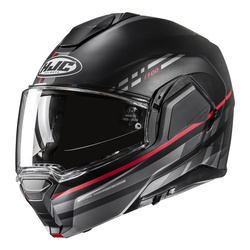 Kask motocyklowy szczękowy HJC I100 Sysma czarny/czerwony