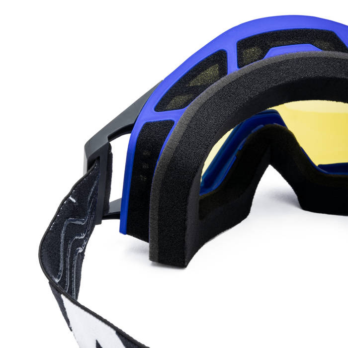 Gogle motocyklowe IMX Sand Blue Matt/Black - Szyba Blue Iridium + Clear (2 Szyby W Zestawie)