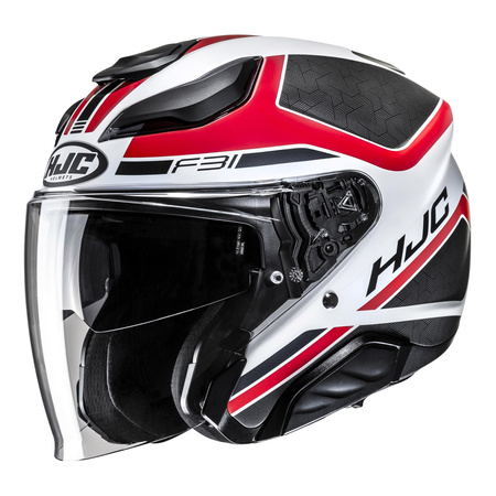 Kask motocyklowy otwarty HJC F31 Ceron czarny/czerwony