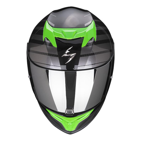Kask motocyklowy SCORPION EXO-520 AIR SHADE BLACK/GREEN czarny szary zielony
