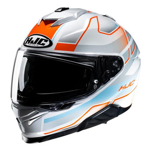 Kask motocyklowy integralny HJC I71 Iorix srebrny/pomarańczowy