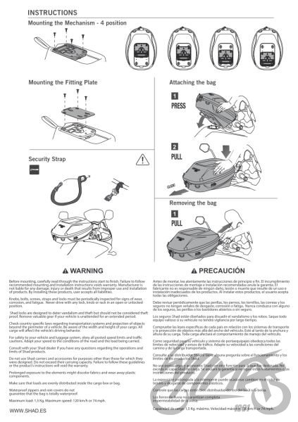 Tankbag torba na zbiornik motocyklowy SHAD E16P Pin System