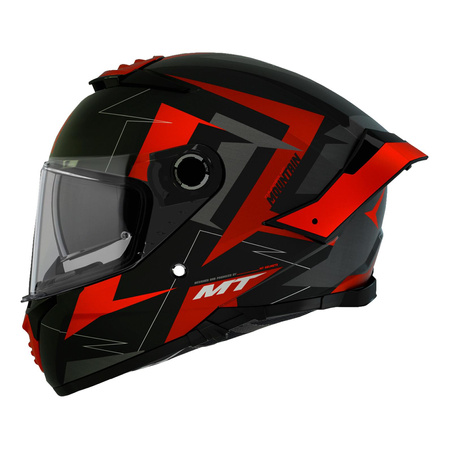 Kask motocyklowy MT THUNDER 4 SV MOUNTAIN MATT RED czarny czerwony szary