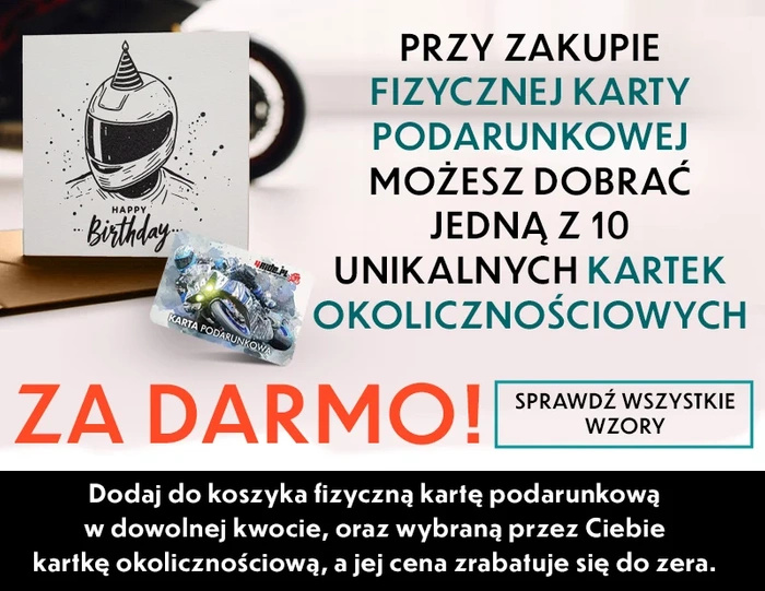 Bon voucher karta podarunkowa motocyklowa 4ride w wersji fizycznej