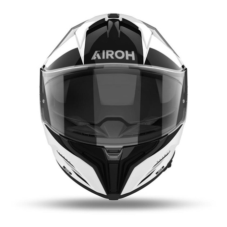 Kask motocyklowy AIROH MATRYX THRON WHITE GLOSS biały szary czarny
