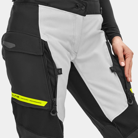 Spodnie motocyklowe damskie SHIMA DUNE LADY FLUO czarny szary żółty fluo