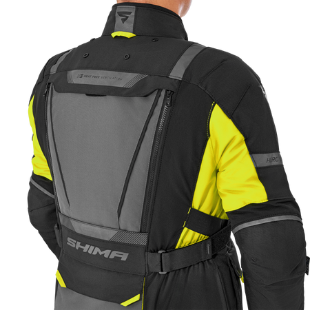 Kurtka motocyklowa tekstylna miejska Shima HERO 2.0 fluo