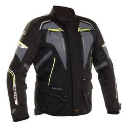 Kurtka motocyklowa RICHA INFINITY II FLARE FLUO czarny grafitowy żółty fluo