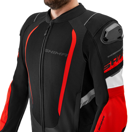 Kurtka motocyklowa tekstylna miejska Shima MESH PRO 2.0 czerwony