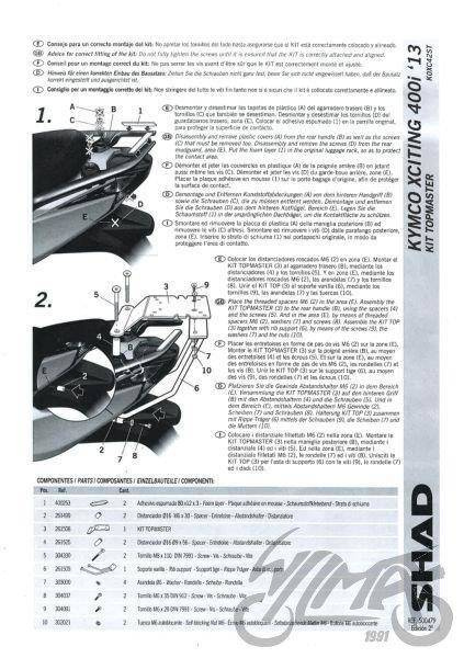 Stelaż kufra tył SHAD do Kymco X Citing 400