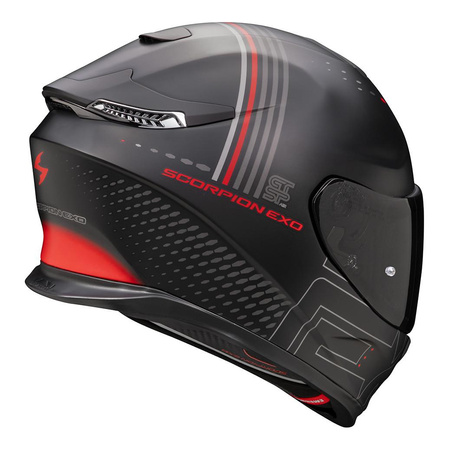 Kask motocyklowy SCORPION EXO-GT SP AIR TECHLANE BLACK/GREY/RED czarny szary czerwony
