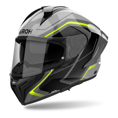 Kask motocyklowy AIROH MATRYX WIDE YELLOW GLOSS żółty fluo szary czarny