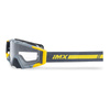 Gogle motocyklowe IMX Sand Grey Matt/Fluo Yellow - Szyba Silver Iridium + Clear (2 Szyby W Zestawie)