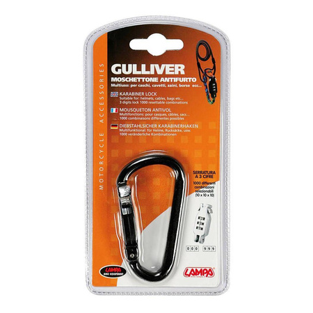 Zapięcie Motocyklowe LAMPA Gulliver – Kłódka Uniwersalna