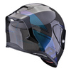 Kask motocyklowy SCORPION EXO-R1 EVO CARBON AIR RALLY BLACK/CHAMELEON czarny fioletowy