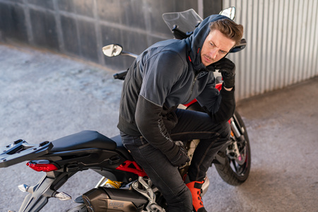 Kurtka motocyklowa tekstylna miejska Shima DAYBREAKER szary/czarny