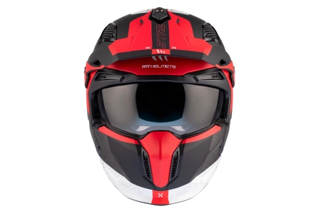 Kask motocyklowy MT STREETFIGHTER SV S TOTEM MATT PEARL RED czerwony szary czarny
