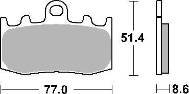 SBS KLOCKI HAMULCOWE KH335 STREET CERAMIC KOLOR CZARNY PASUJE DO: BMW R850/1100/1150/1200, K1200/1300 PRZÓD