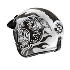 Kask motocyklowy otwarty HJC V31 Flame biały/czarny