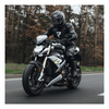 Kurtka motocyklowa skórzana sportowa/miejska Rebelhorn VELOCE czarny-szary-złoty