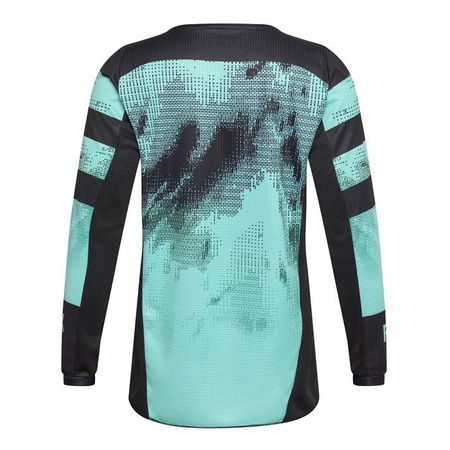 Bluza motocyklowa cross dziecięca FOX JUNIOR 180 KAIROS TURQUOISE czarny zielony niebieski