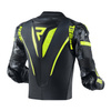 Kurtka motocyklowa skórzana Rebelhorn REBEL czarny-żółty fluo