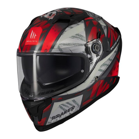 Kask motocyklowy MT BRAKER SV FURY BLACK/GREY/RED