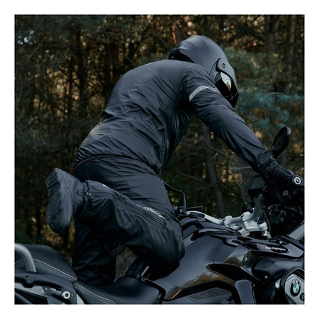 Kurtka przeciwdeszczowa odblaskowa motocyklowa Rebelhorn OCEAN czarny unisex