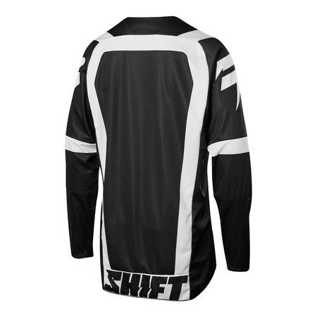 Bluza motocyklowa cross / mx SHIFT 3LACK STRIKE BLACK/WHITE biały czarny