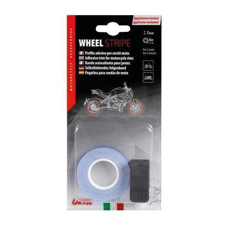 Taśma paski na rant felgi motocyklowej LAMPA RACING BLUE