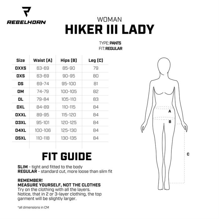 Spodnie tekstylne motocyklowe damskie Rebelhorn HIKER III