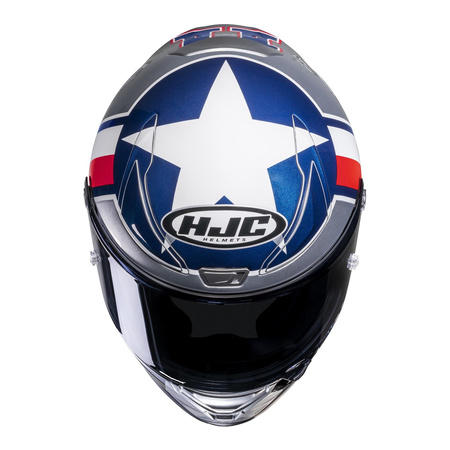 Kask motocyklowy integralny sportowy HJC RPHA 1 Ben Spies srebrnystar srebrny