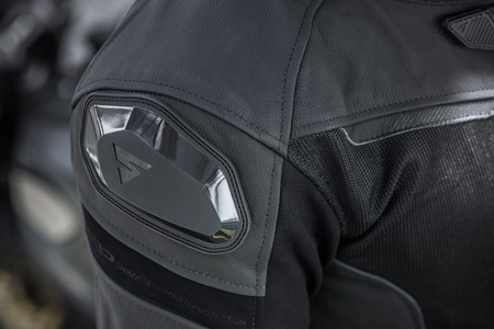 Kurtka motocyklowa skórzana miejska Shima PISTON czarny
