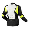Kurtka motocyklowa tekstylna miejska OZONE SAHARA czarna szary żółty fluo