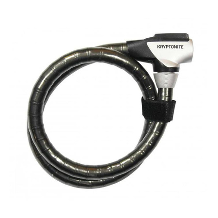 Zapięcie Motocyklowe KRYPTONITE Kryptoflex 2010 Armored – Linka Spiralna, 20 mm x 100 cm – Uniwersalna