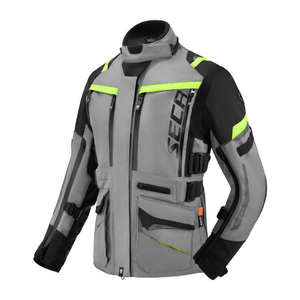 Kurtka motocyklowa damska SECA ARRAKIS III LADY TITANIUM szary żółty fluo czarny