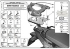 KAPPA Stelaż kufra motocyklowego centralnego BMW F 650GS / 800GS (08-11) ( Z PŁYTĄ MONOKEY )